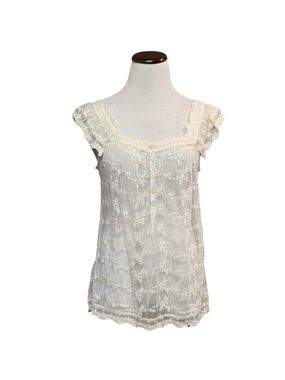 Pinky Ivory Lace-Trim Camisole
